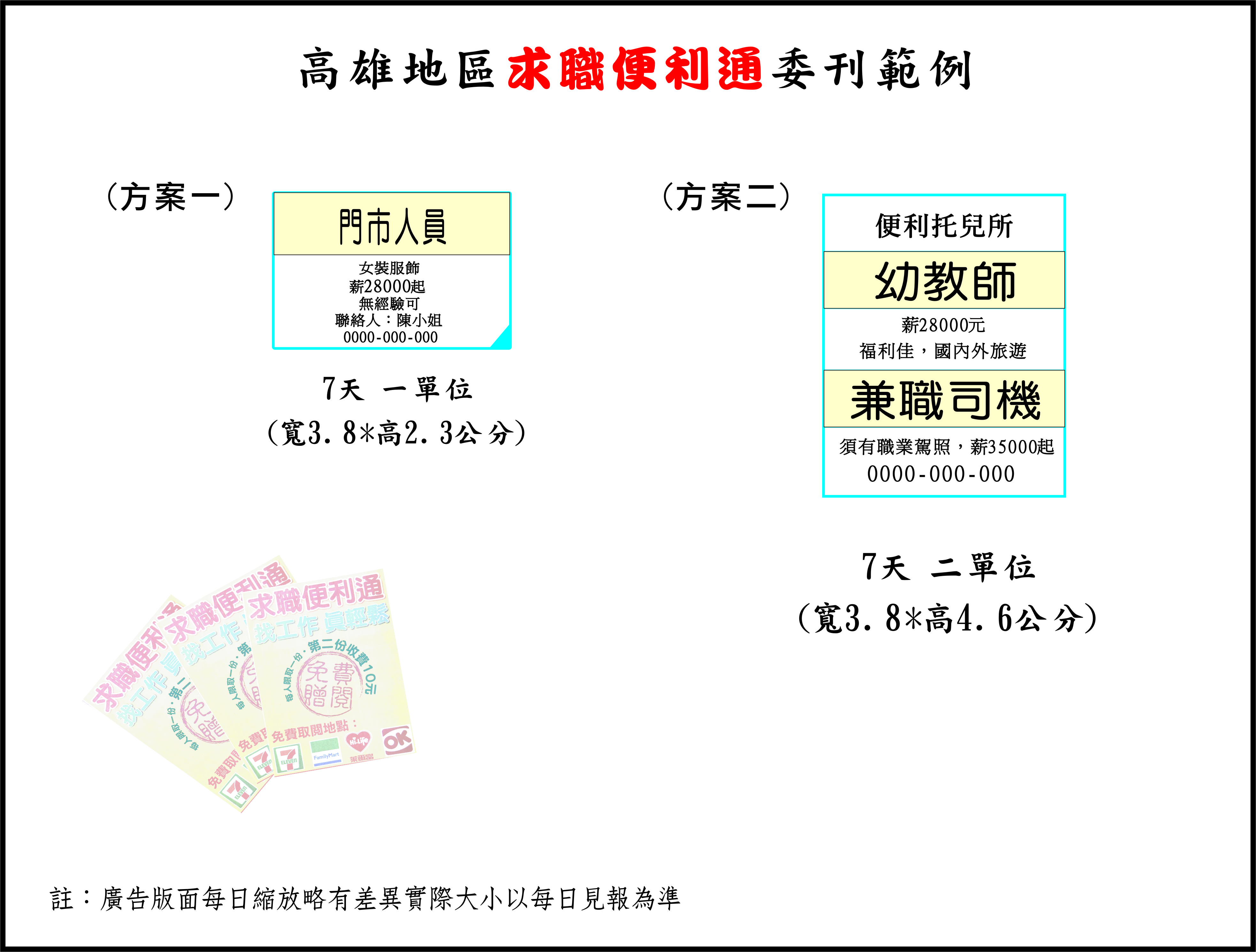 高雄求職便利通刊登廣告